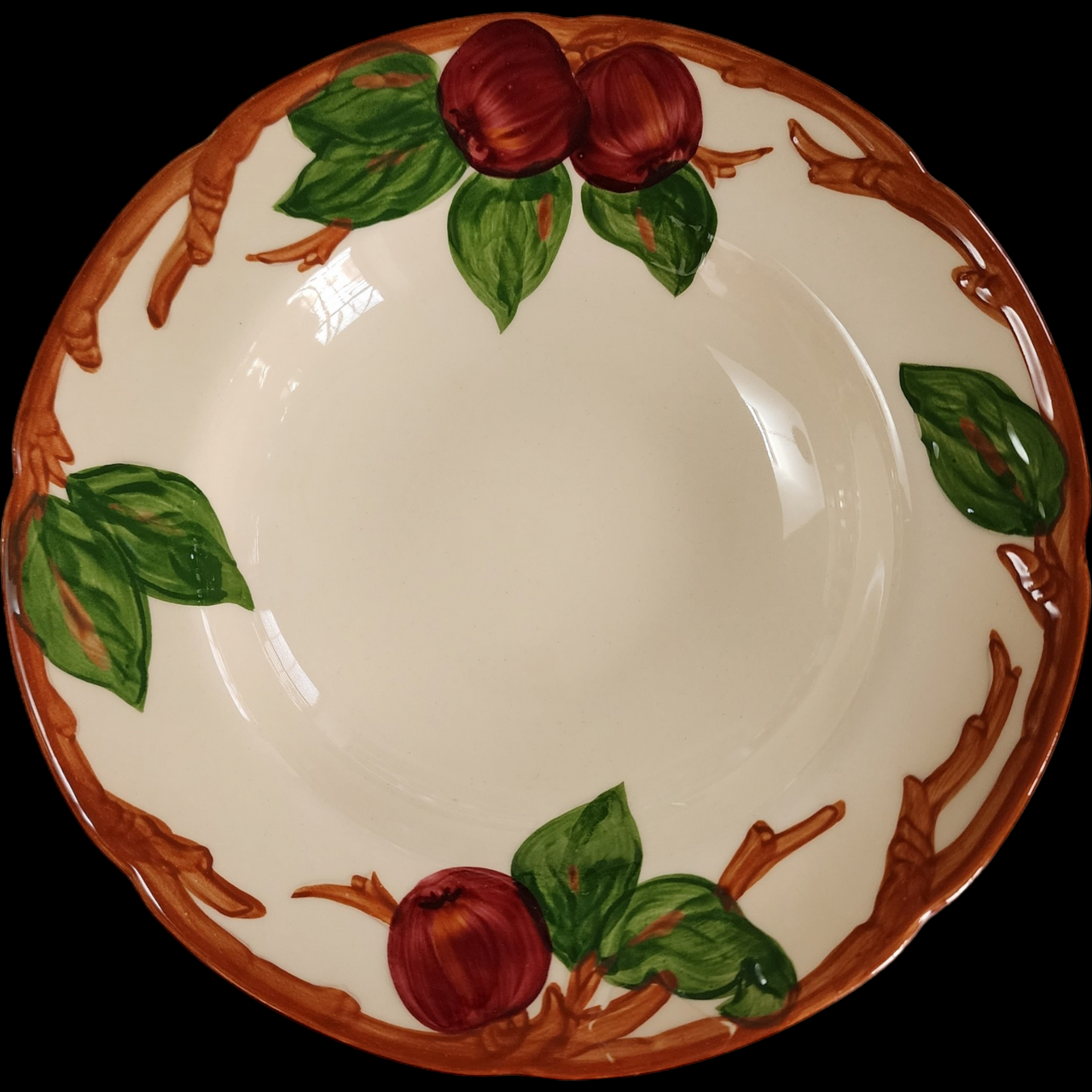 Franciscan Gladding McBean Apple Rim Soup Bowl USA Backstamp