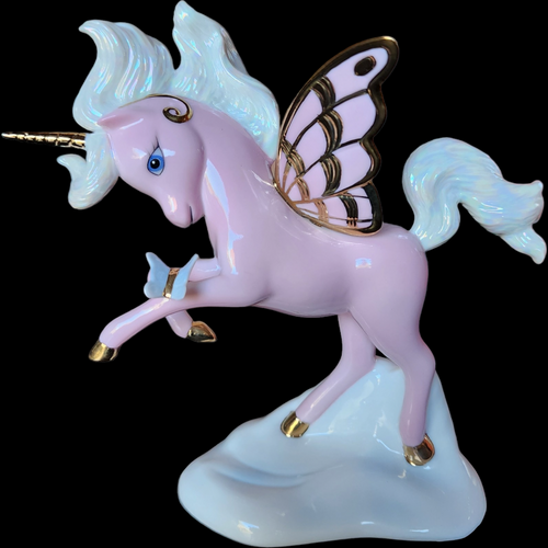 Franklin Mint Porcelain Unicorn Love Will Set You Free Figurine Collectible Boxed