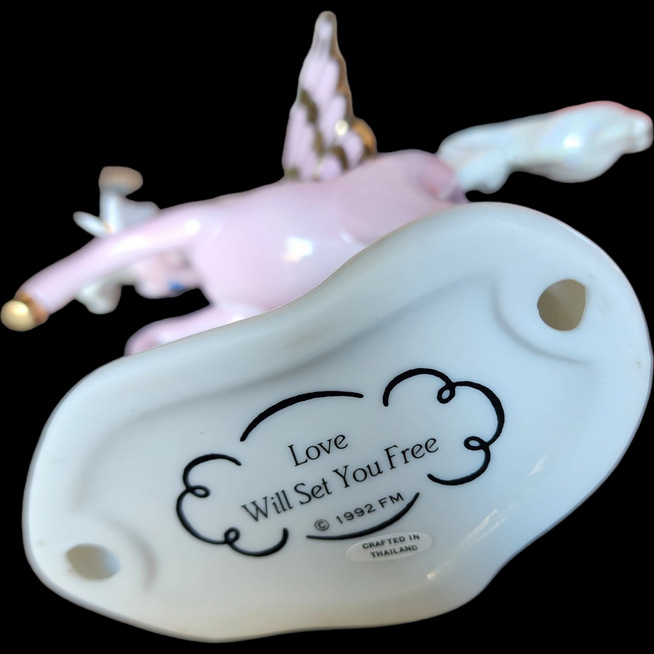 Franklin Mint Porcelain Unicorn Love Will Set You Free Figurine Collectible Boxed 