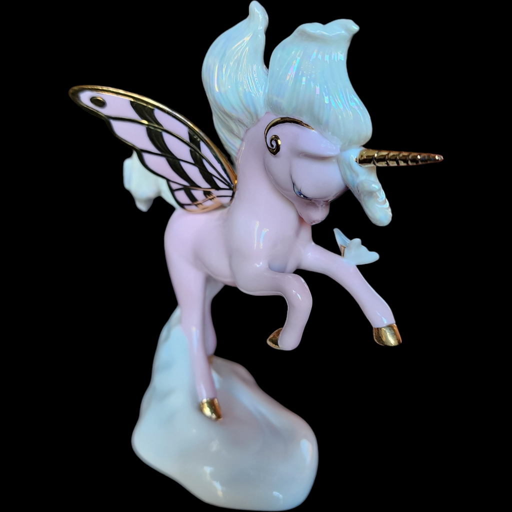 Franklin Mint Porcelain Unicorn Love Will Set You Free Figurine Collectible Boxed 