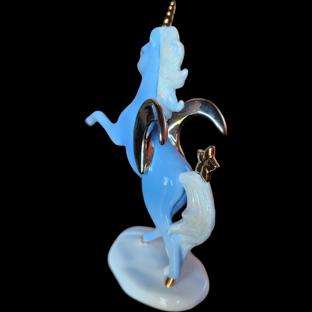 Franklin Mint Porcelain Unicorn Where Love Shines Bright Figurine Collectible Boxed
