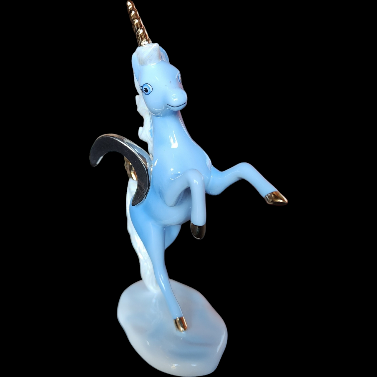 Franklin Mint Porcelain Unicorn Where Love Shines Bright Figurine Collectible Boxed