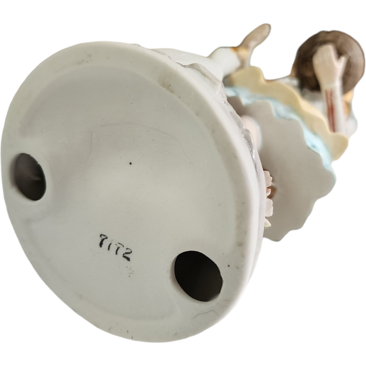 Girl Feeding Goose Bisque Porcelain Figurine