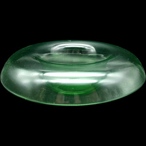 Glastonbury Lotus Green Uranium Glass 13" Rolled Edge Bowl