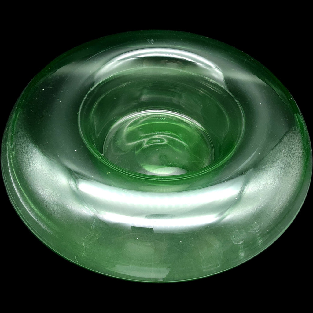 Glastonbury Lotus Green Uranium Glass 13" Rolled Edge Bowl