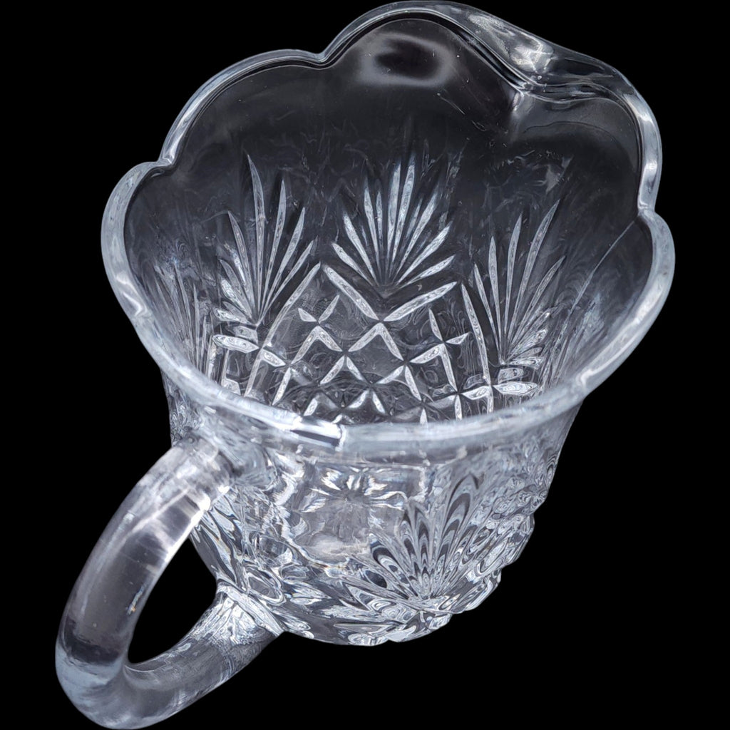 Godinger Dublin 44 oz Cut Crystal Beverage Pitcher Scalloped Rim