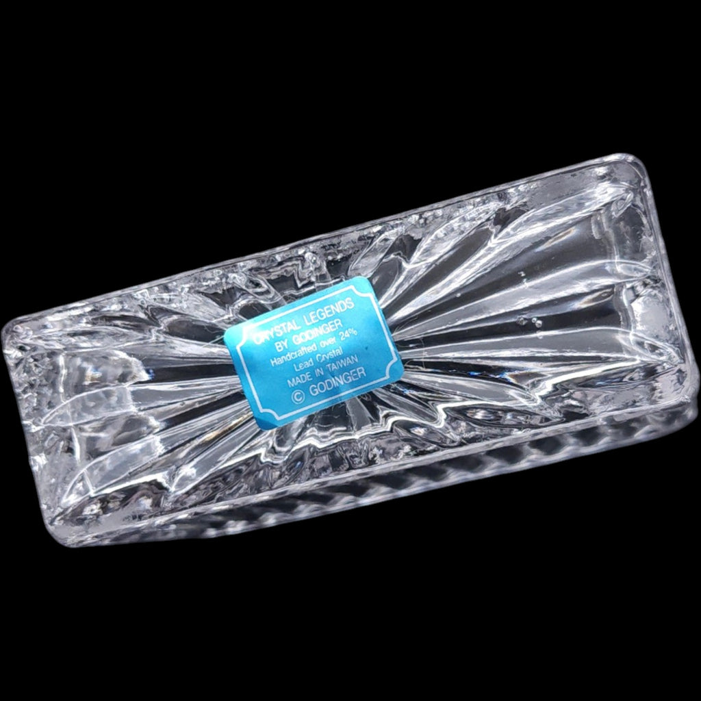 Godinger Dublin Clear Cut Lead Crystal Sugar Packet Holder