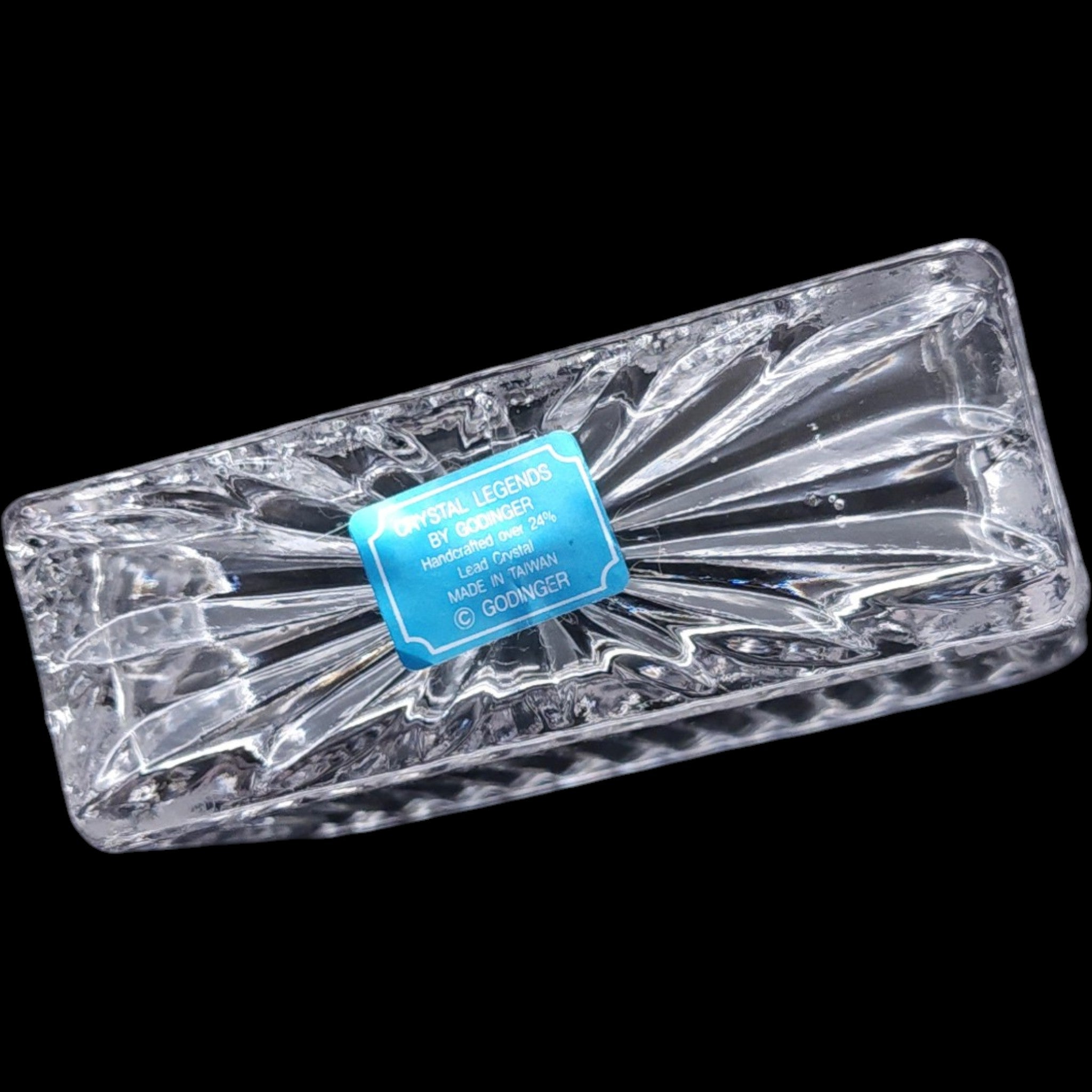 Godinger Dublin Clear Cut Lead Crystal Sugar Packet Holder