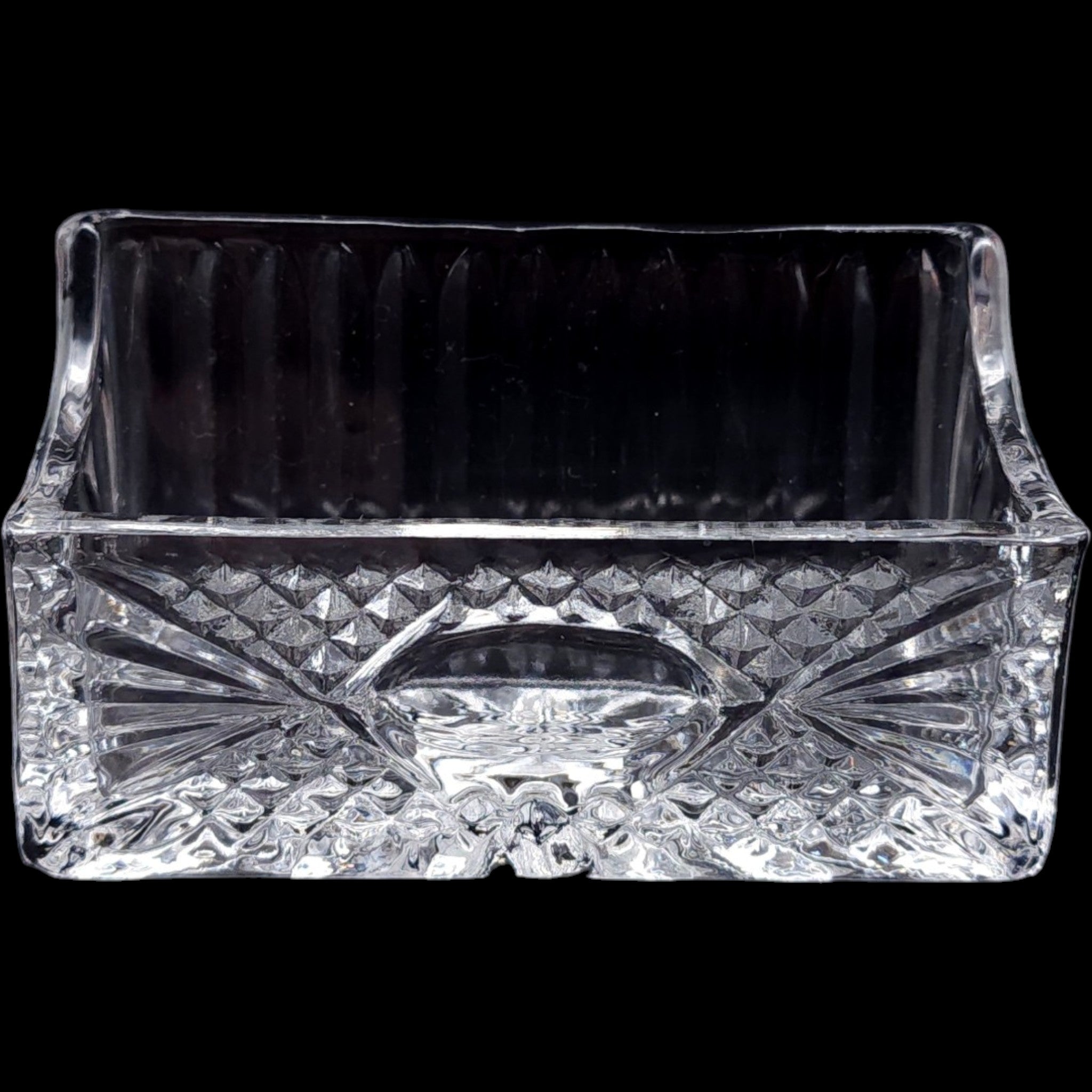 Godinger Dublin Clear Cut Lead Crystal Sugar Packet Holder
