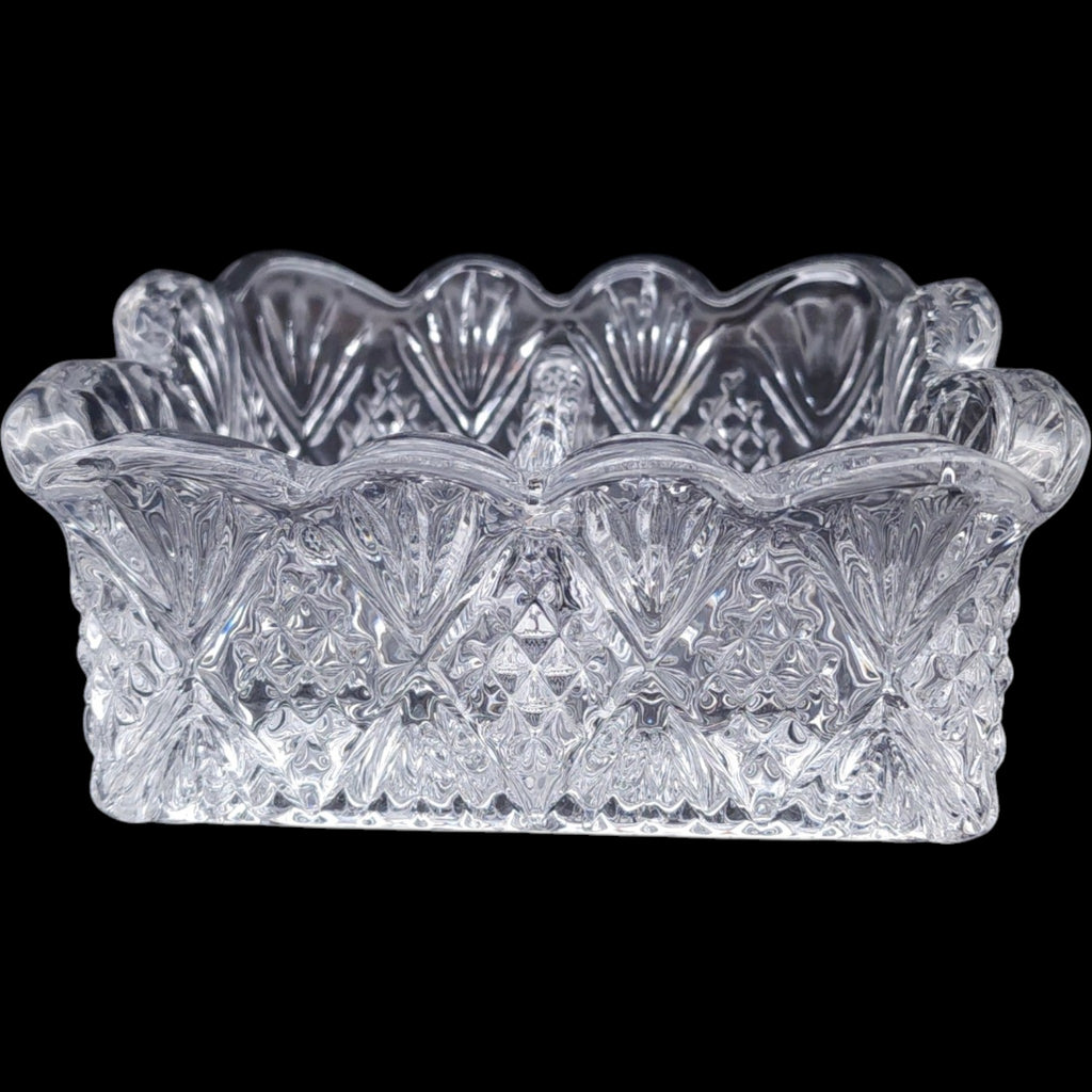 Godinger Dublin Shannon Crystal Sugar Packet Holder Divided Caddy