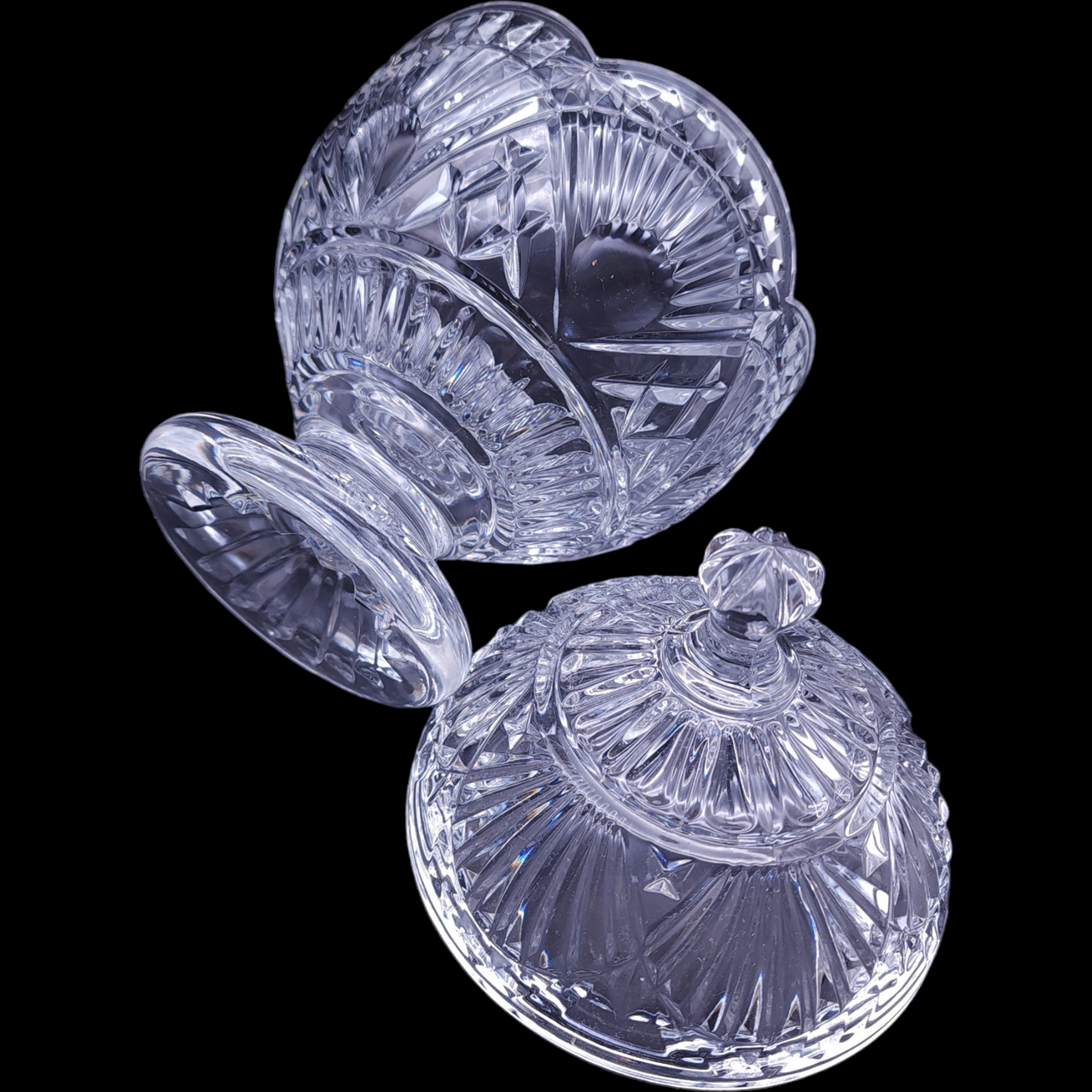 Godinger Freedom Lead Crystal Candy Dish & Lid
