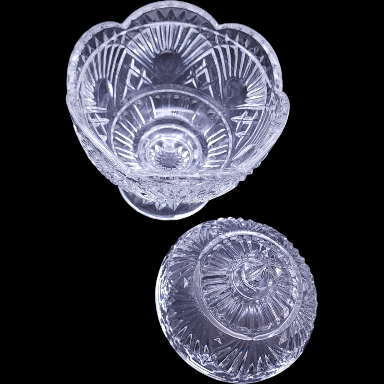 Godinger Freedom Lead Crystal Candy Dish & Lid