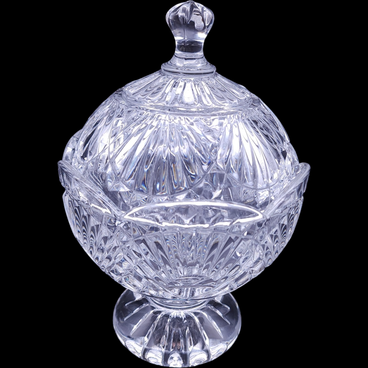 Godinger Freedom Lead Crystal Candy Dish & Lid