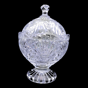 Godinger Freedom Lead Crystal Candy Dish & Lid