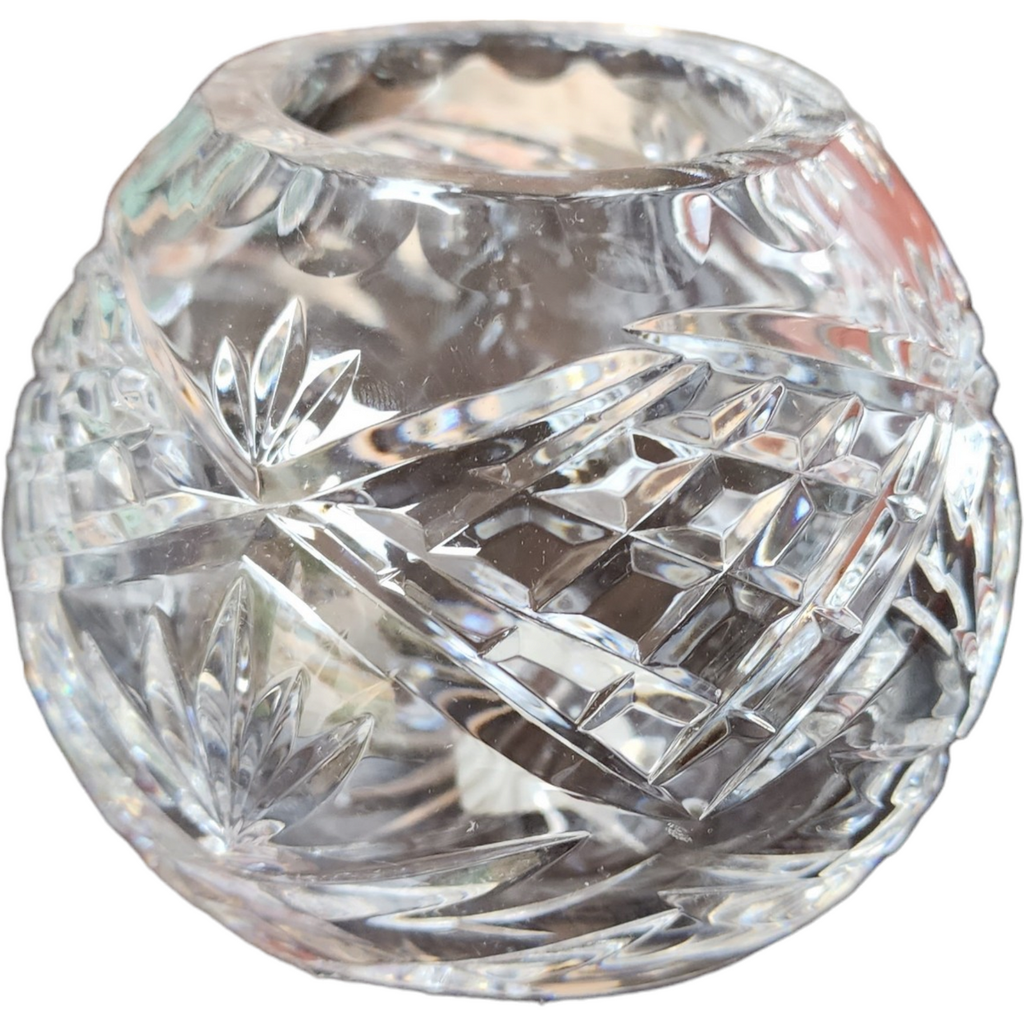 Godinger Silverplate Swan Crystal Bowl Candle Holder Tabletop Candelabra Centerpiece