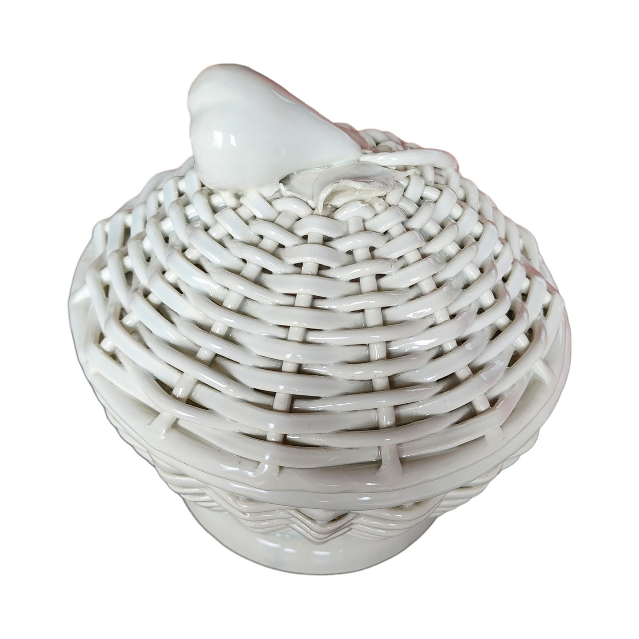 Good Friend Majolica Basket with Cover Spain