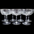 Gorham Crystal Moonrise Moonglow Champagne Coupe Glasses Set of 7