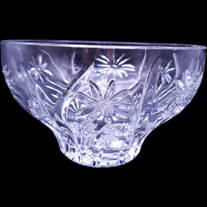 Gorham Crystal Daisy Cut Flowers Garden Round Bowl