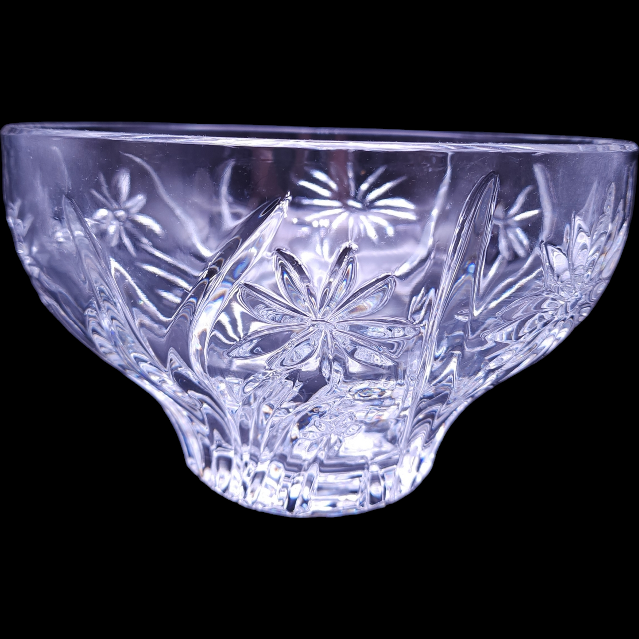 Gorham Crystal Daisy Cut Flowers Garden Round Bowl