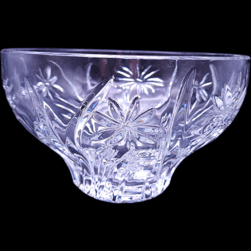 Gorham Crystal Daisy Cut Flowers Garden Round Bowl
