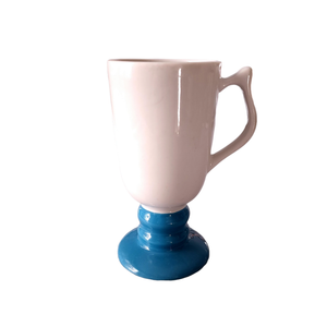 6 1/8" HALL Two Tone White Upper Irish Coffee Mug