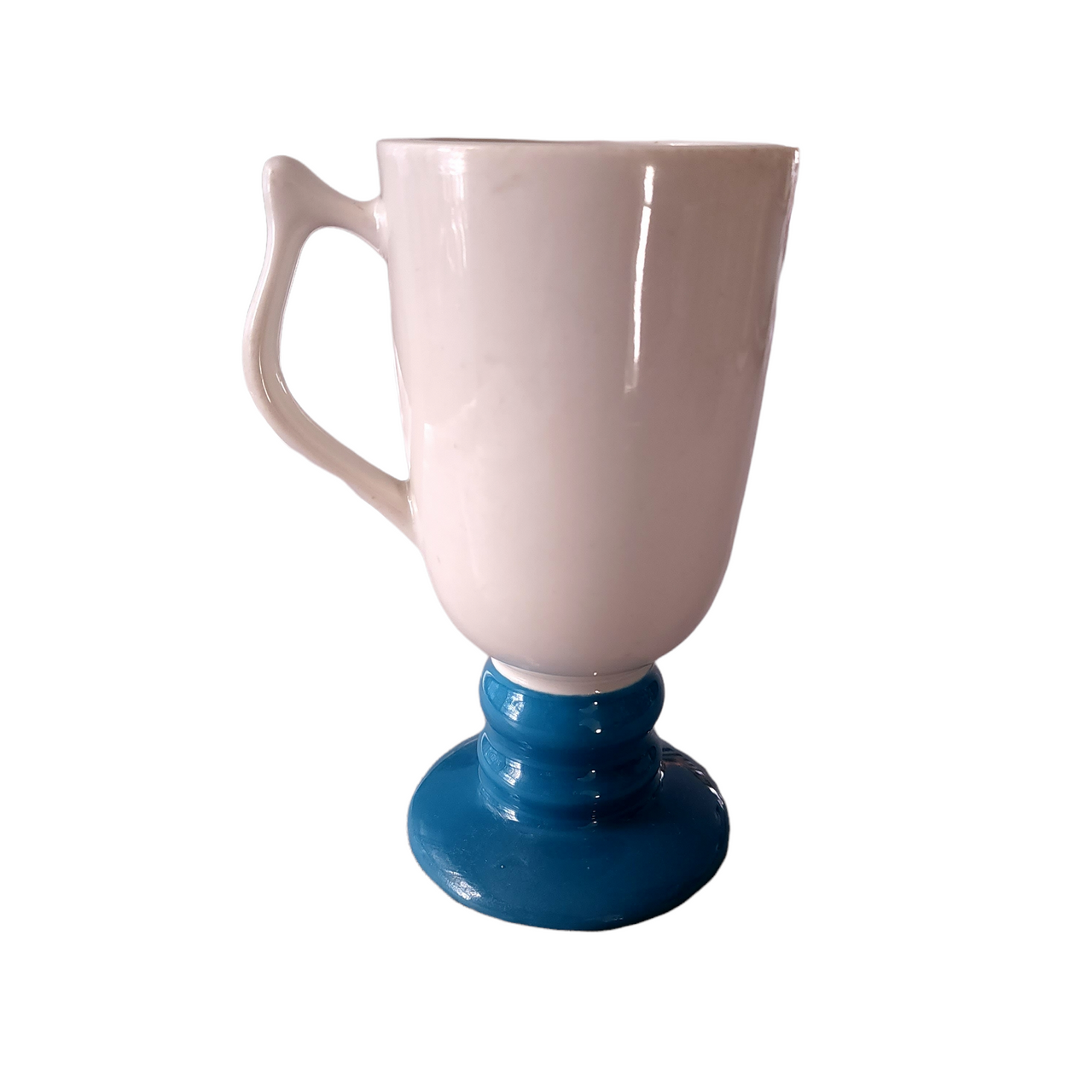 6 1/8" HALL Two Tone White Upper Irish Coffee Mug
