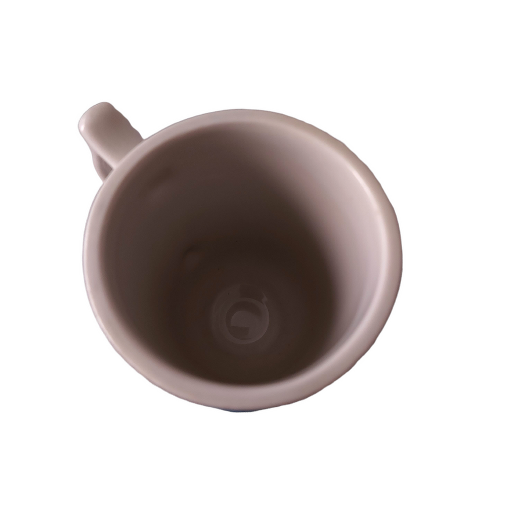 6 1/8" HALL Two Tone White Upper Irish Coffee Mug