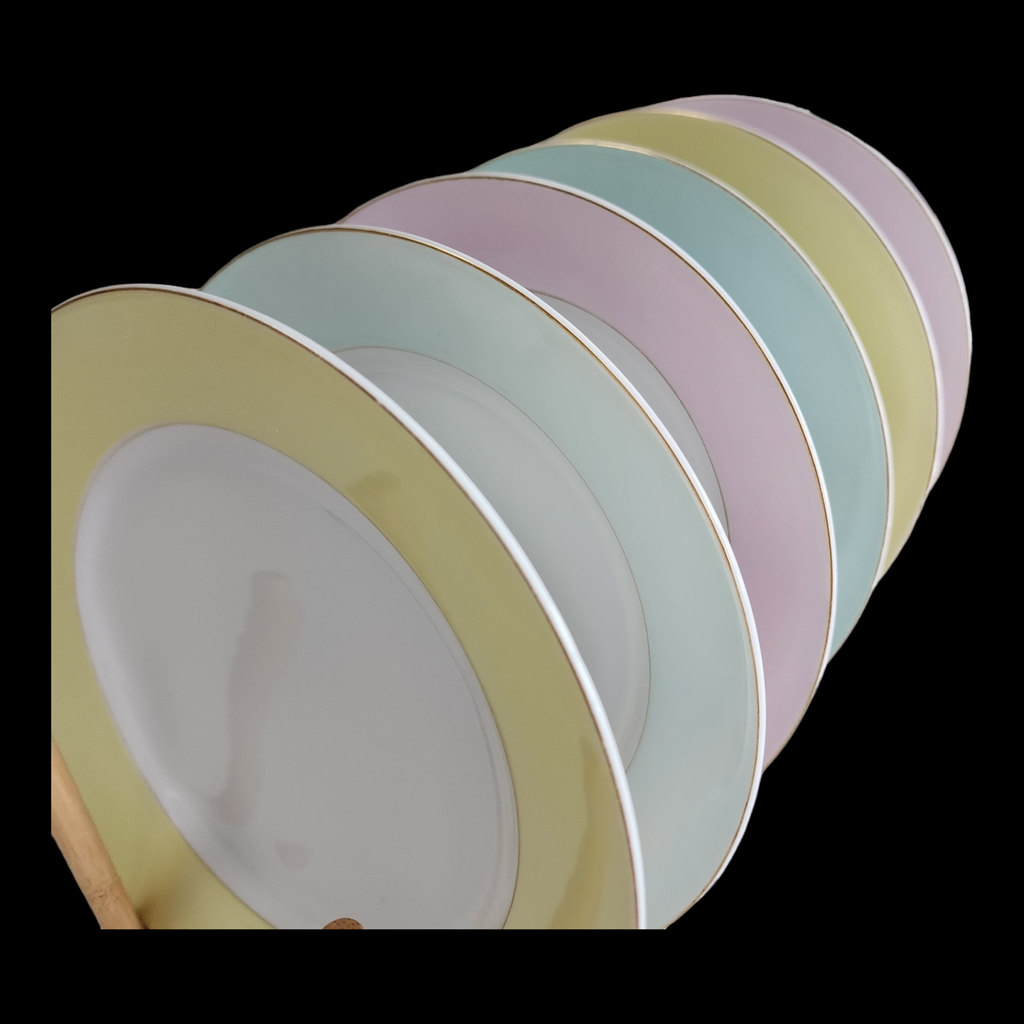 7 1/2" Hutschenreuther HR Porcelain Dessert Pie Plate Germany Set of 6