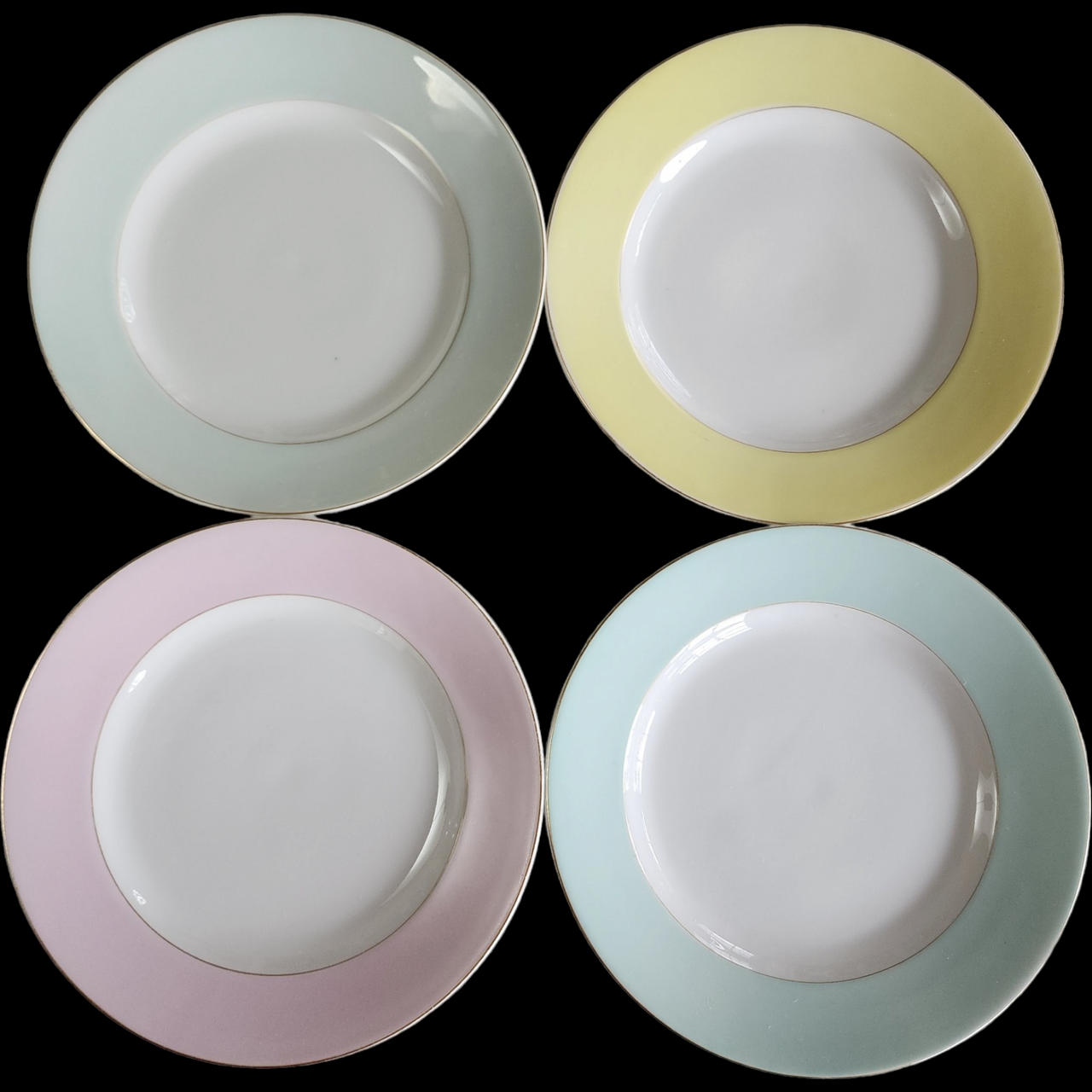 7 1/2" Hutschenreuther HR Porcelain Dessert Pie Plate Germany Set of 6
