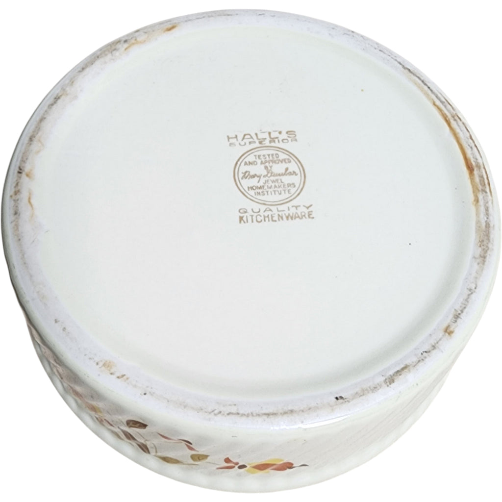 7" Hall China Autumn Leaf Round 3 Pint French Baker