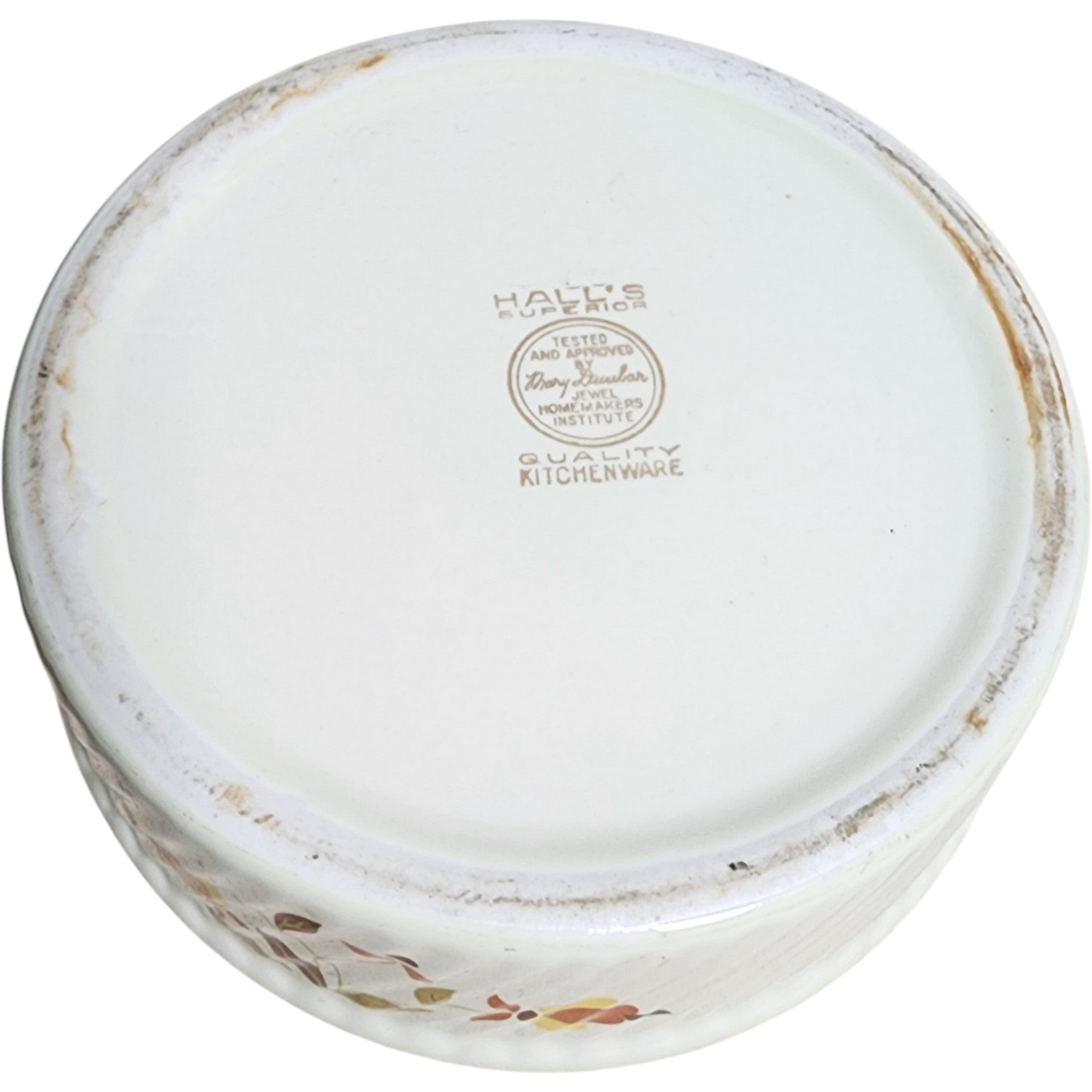 7" Hall China Autumn Leaf Round 3 Pint French Baker