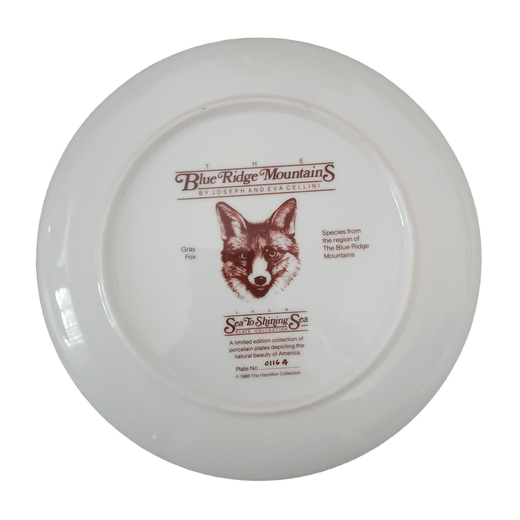 Hamilton Collection Sea To Shining Sea Blue Ridge MountainS Plate Boxed