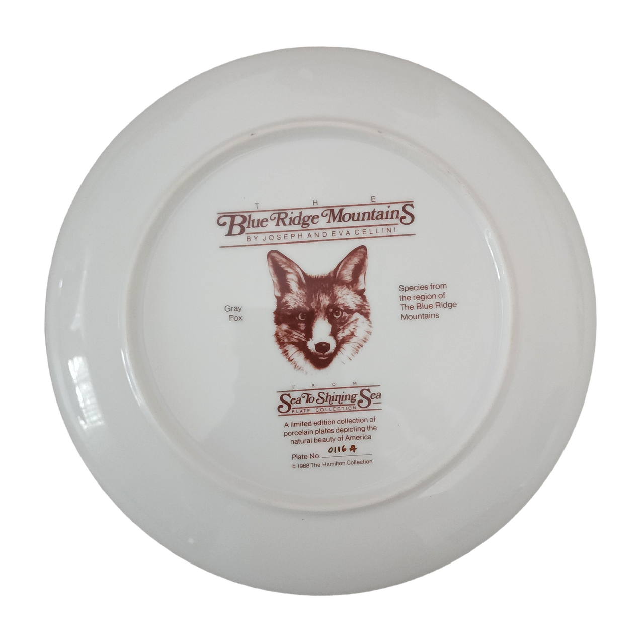 Hamilton Collection Sea To Shining Sea Blue Ridge MountainS Plate Boxed