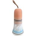 Handcrafted Pottery Ceramic Terracotta Bell by Silas Navajo with Leather Strap