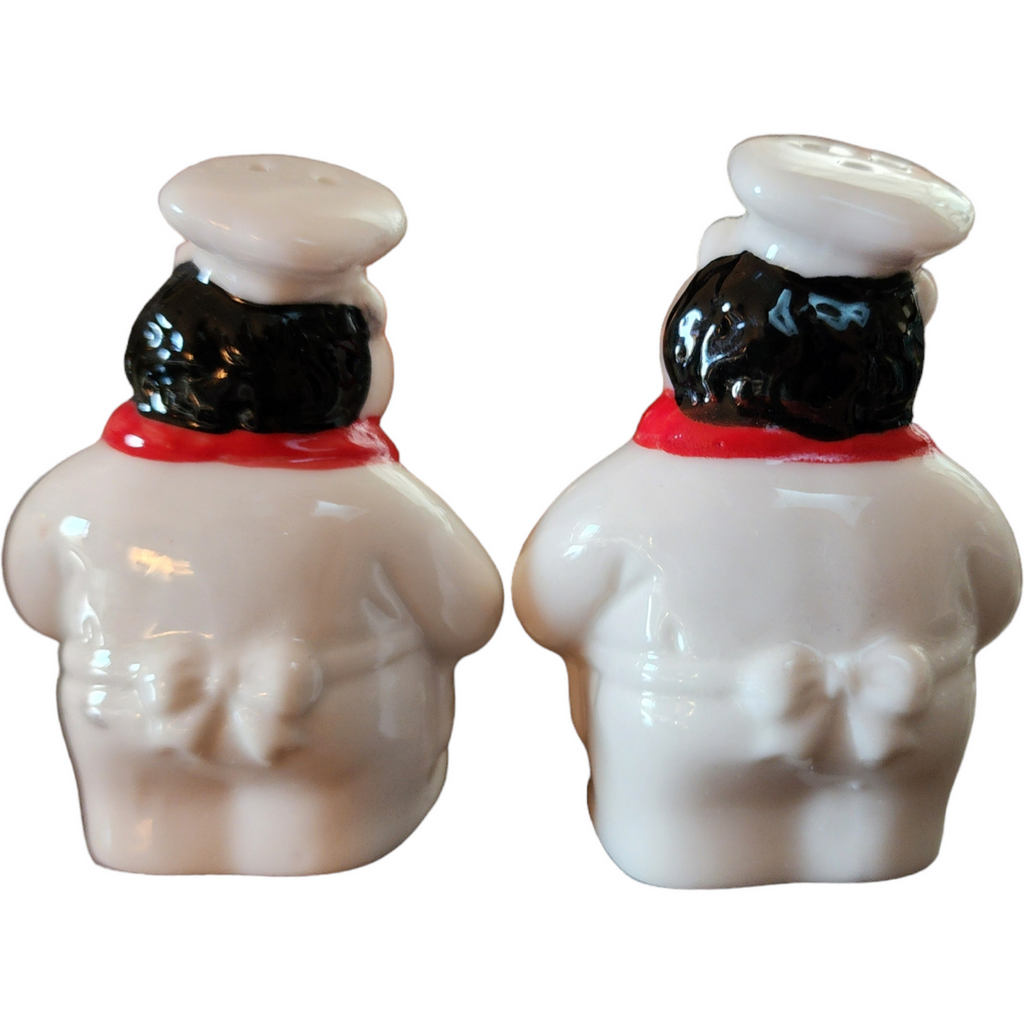 Happy Italian Chef Ceramic Salt And Pepper Shakers