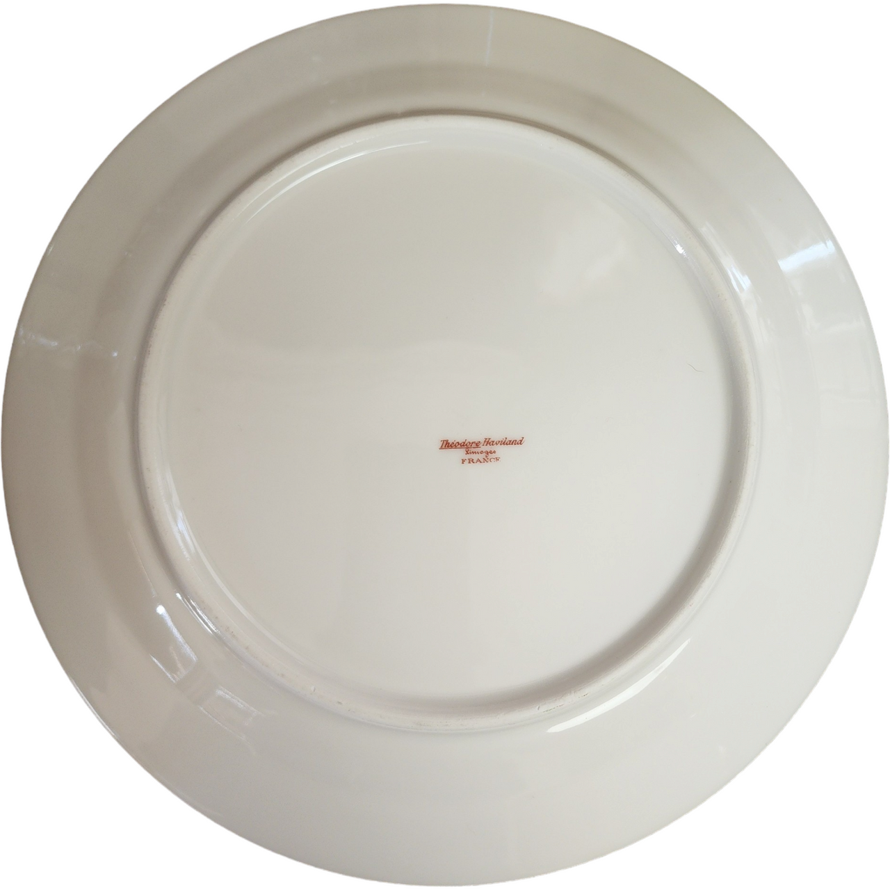 Haviland Limoges Theo Smooth Off White Pink Roses Dinner Plate France