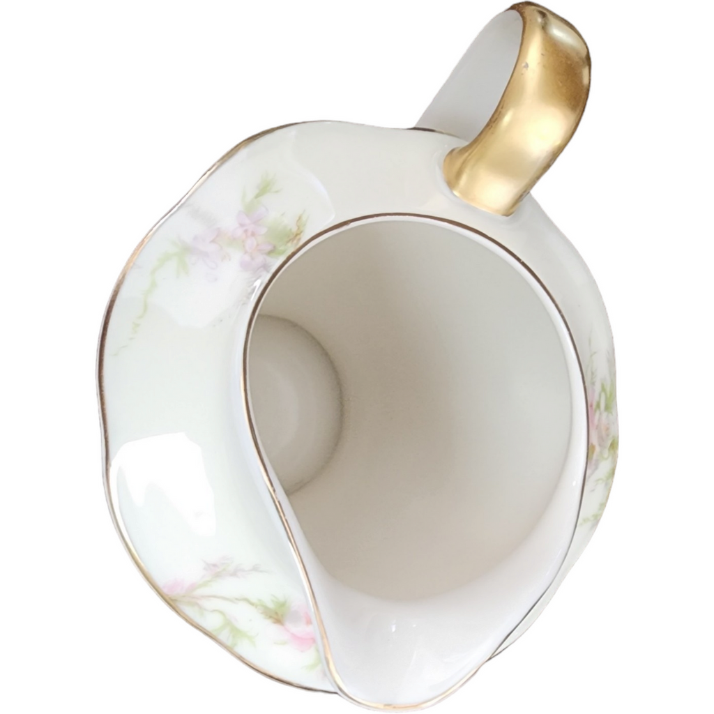 Haviland Rosalinde New York Scallop Pink, Lavender & White Flowers Creamer