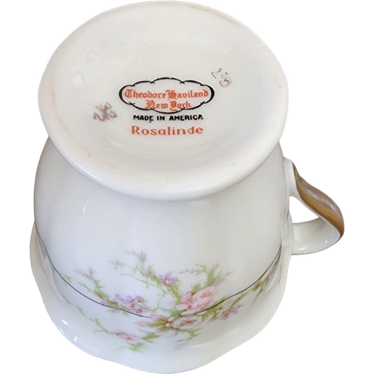 Haviland Rosalinde New York Scallop Pink, Lavender & White Flowers Creamer