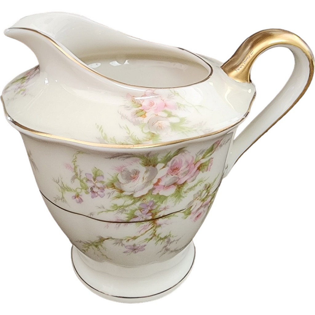 Haviland Rosalinde New York Scallop Pink, Lavender & White Flowers Creamer