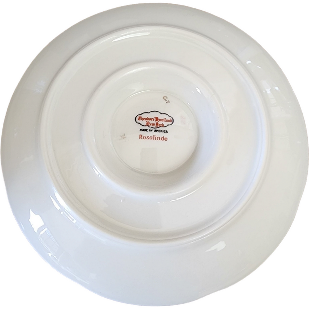 Haviland Rosalinde New York Scallop  Round Gravy Boat/Attached Underplate