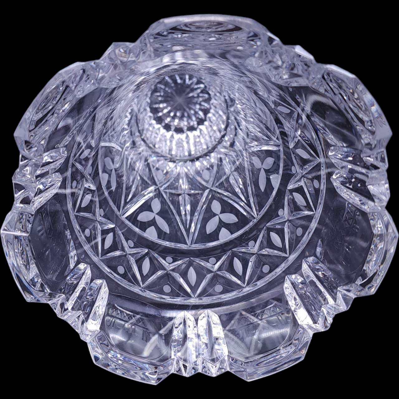 Heavy 6Lb Bohemia Lead Crystal Hand Cut Vase