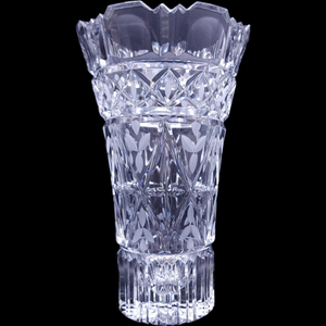 Heavy 6Lb Bohemia Lead Crystal Hand Cut Vase