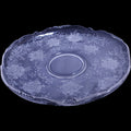 13" Heisey Glass Gardenia Etched Clear Elegant Glass Platter