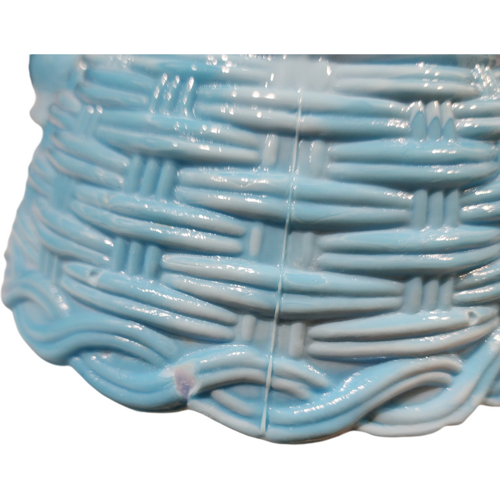 Heisey Blue Opaque Slag Glass Hen on Nest Box & Lid