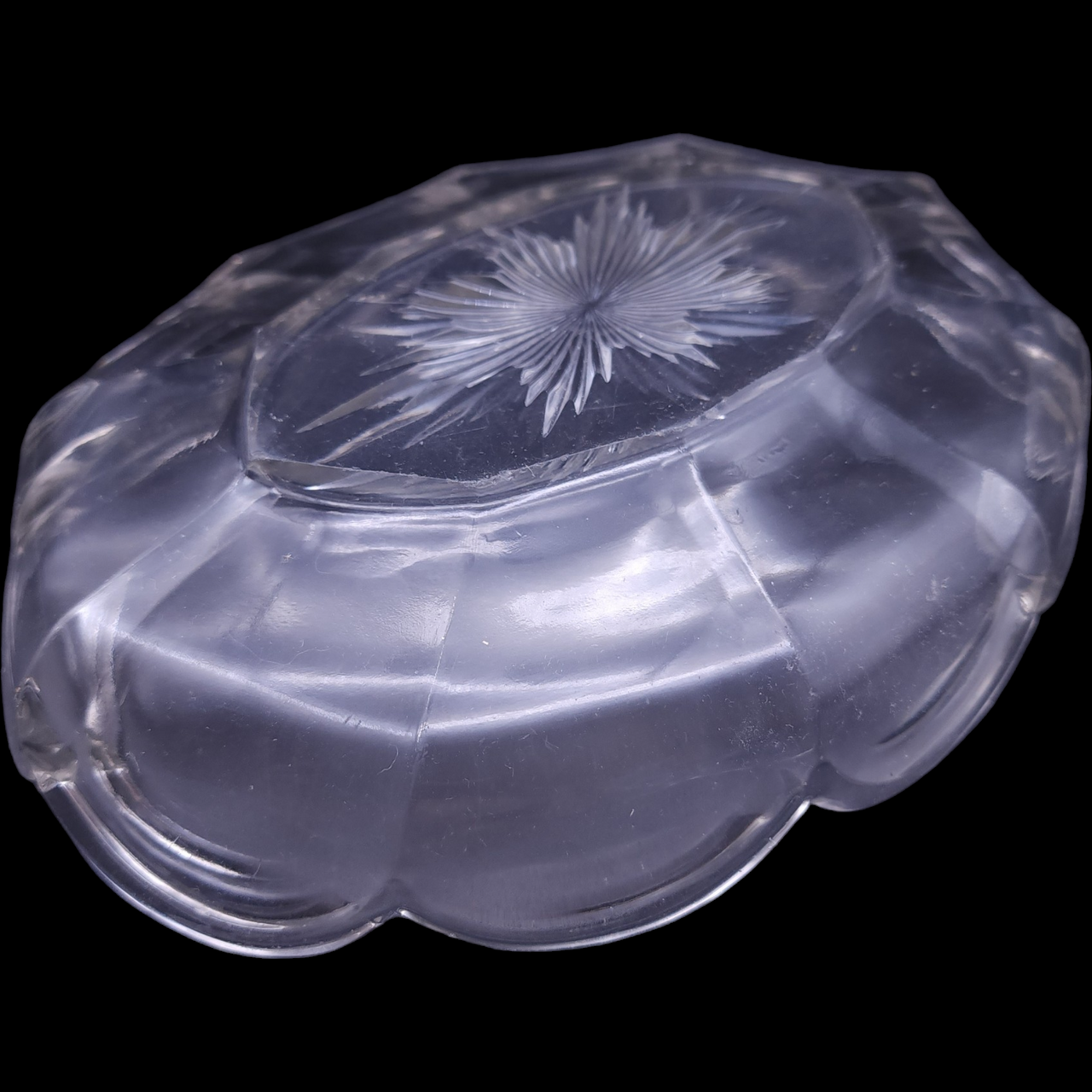 Heisey Colonial Clear Pressed Glass Oval Nappy