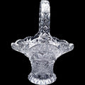 Hofbauer Byrdes Collection Cut Crystal Glass Basket 11"