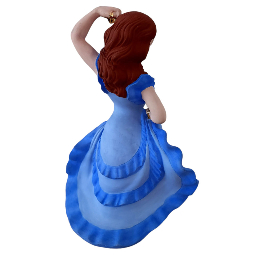 Holland Mold Ceramic Dancing Girl Wearing Blue Dress Figurine