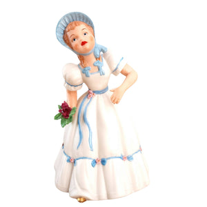 Holland Mold Ceramic Girl Wearing White Dress Figurine