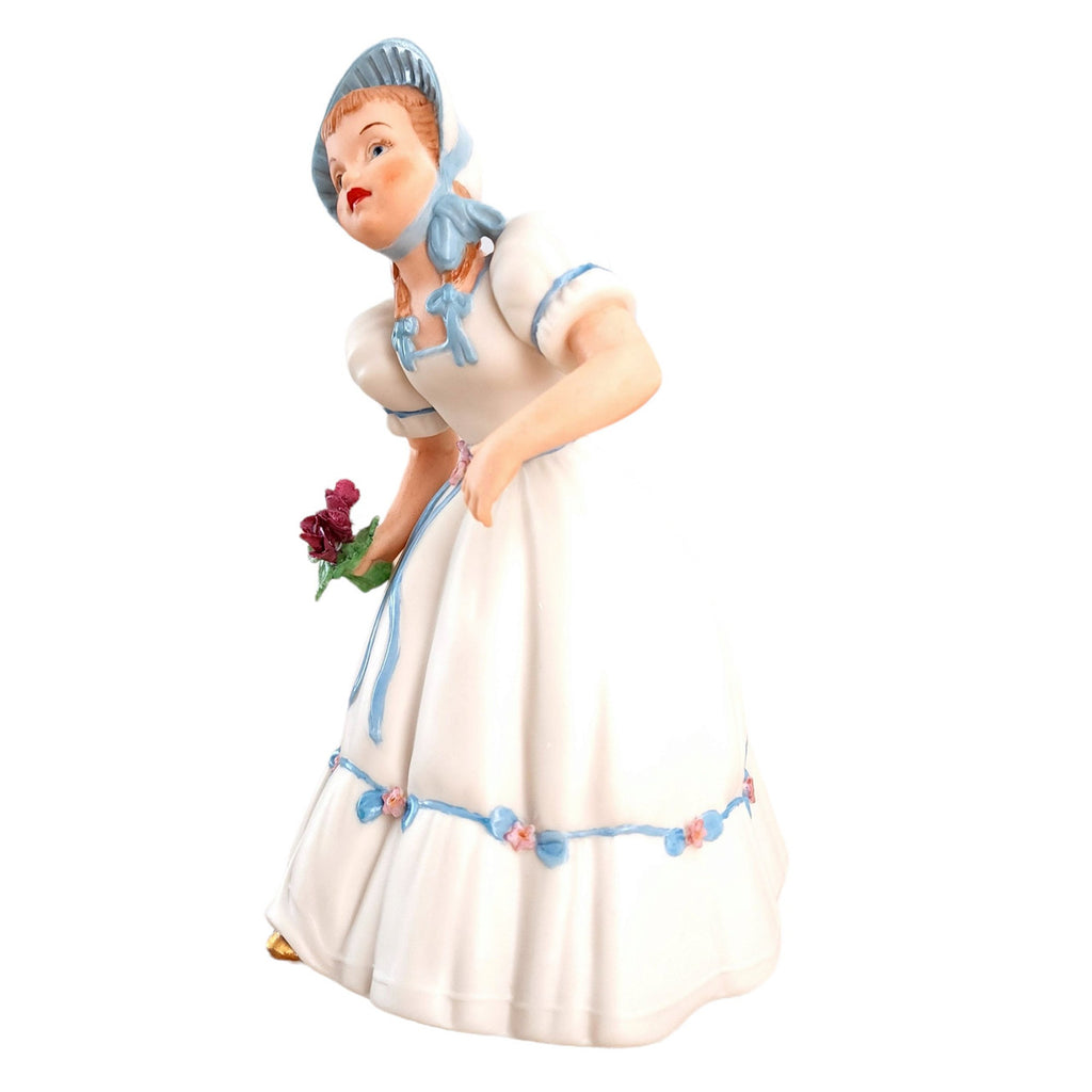 Holland Mold Ceramic Girl Wearing White Dress Figurine