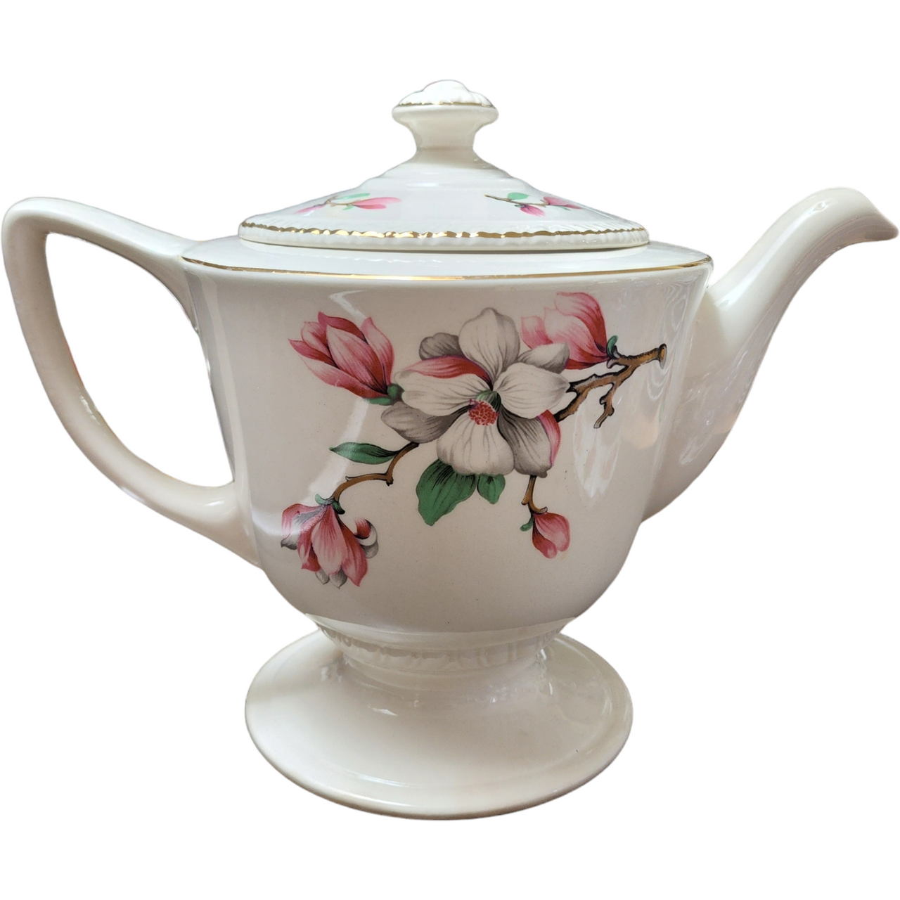 Homer Laughlin Dogwood Liberty Teapot & Lid 5 Cup